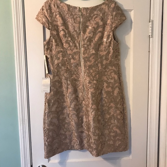 Eliza J Champagne Sequin Dress - Picture 2 of 4